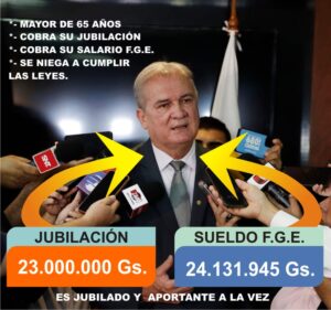 EL F.G.E. EMILIANO ROLON PODRÍA SEGUIR TENIENDO VÍA LIBRE PARA CONTINUAR COBRANDO DOBLE REMUNERACIÓN DEL ESTADO.