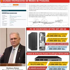Sumario al Ministerio Publico, Direccion Nacional de Contrataciones Públicas.
