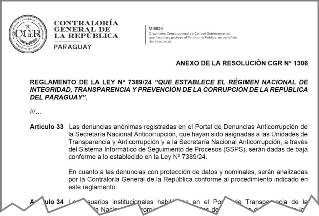 Ley Nº 7389/24 QUE ESTABLECE EL RÉGIMEN NACIONAL DE INTEGRIDAD, TRANSPARENCIA Y PREVENCIÓN DE LA CORRUPCIÓN DE LA REPÚBLICA DEL PARAGUAY