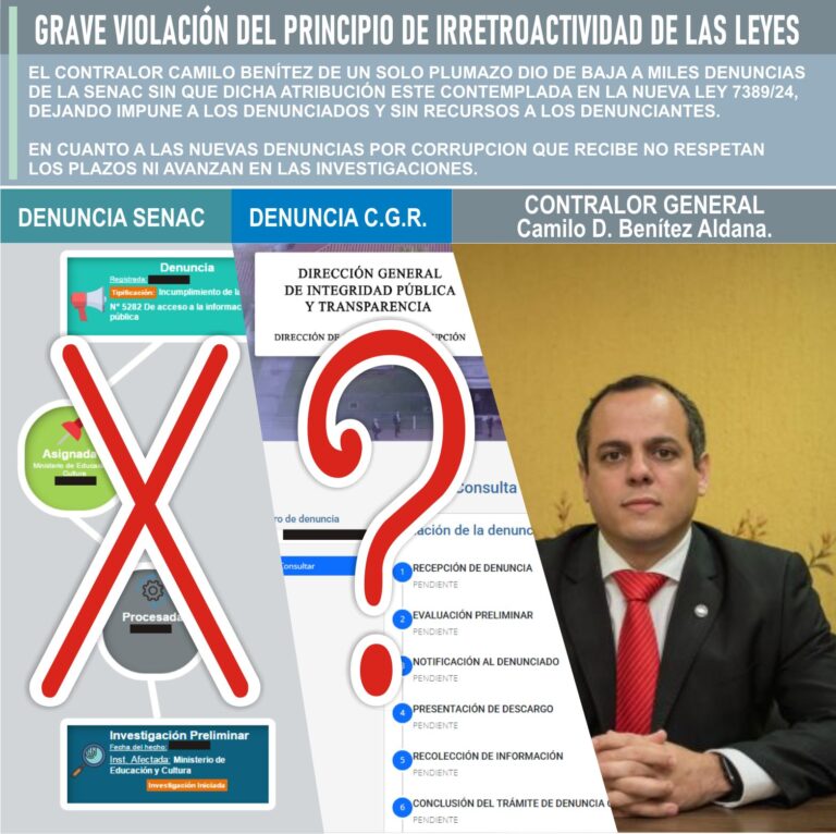 contraloria general de la republica CGR camilo benitez