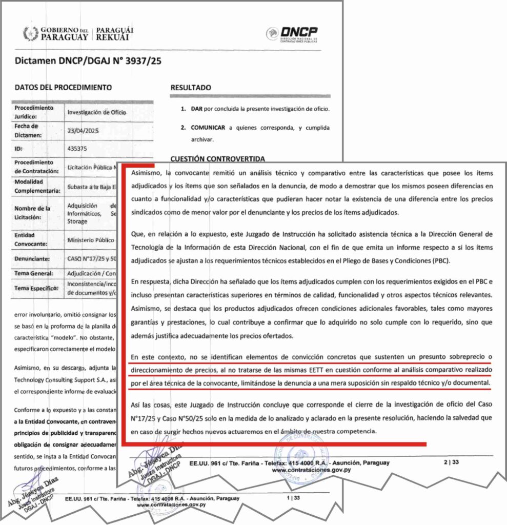 Direccion nacional contrataciones publicas Ministerio Publico Licitacion 435375